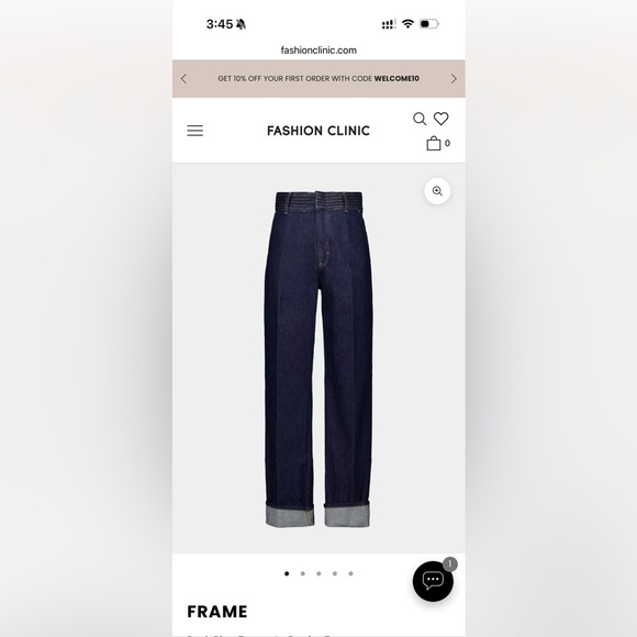 Frame Trapunto Dark Rinse Trouser Jeans - Picture 2 of 12